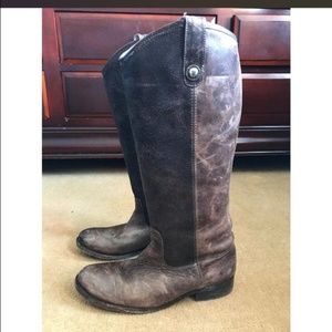 FRYE Melissa Button Boot in Smoke/Grey